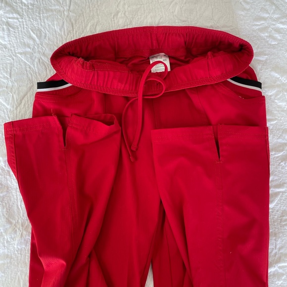 Elle red scrub pants. - Picture 3 of 3